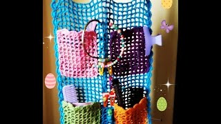 CROCHET ORGANISEUR MURAL rangement malin [upl. by Acirtap]