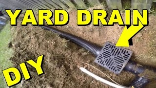 Yard Drain French Drain Do it Yourself Project [upl. by Zenda598]