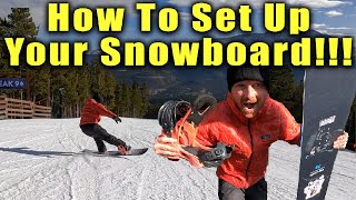 Setting up your Snowboard stance and bindings  Beginner Guide [upl. by Aridatha]