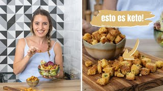 Crutones a la Provenzal KETO sin harina [upl. by Aidnac]