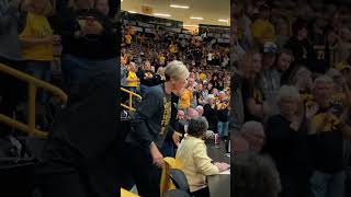 Jan Jensen hugs Lisa Bluder before first Iowa womens basketball exhibition game [upl. by Brace]