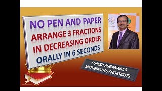 Arrange FRACTIONS in DESCENDING ORDER WITHOUT PEN [upl. by Artenahs641]