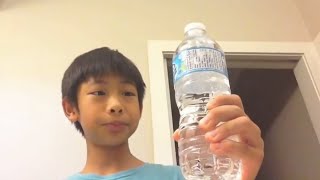 kid drinks water bottle in 1 SECOND [upl. by Yahc]