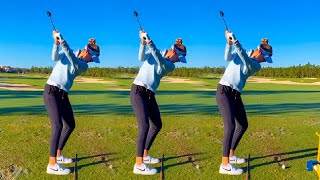 NELLY KORDA GOLF SWING  SLOW MOTION [upl. by Assillim]