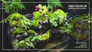 Making a waterfall Paludarium For Guppy Fish l stepbystep l No filter l No co2 l Aquaterrarium [upl. by Cerys]