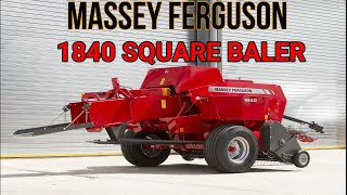 Massey Ferguson 1840 Square Baler [upl. by Nodyarg]