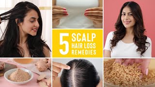 5 At Home Solutions For Scalp Hair Loss And Hair Thinning [upl. by Anaeirb244]