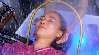 ASMR  The Most Relaxing Hair Spa on a rainy day  Scalp Treatment [upl. by Aznaed671]