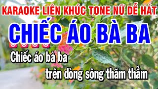 Karaoke Liên Khúc Nhạc Sống Tone Nữ  Chiếc Áo Bà Ba [upl. by Dusty]