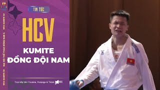 🥇HUY CHƯƠNG VÀNG  Karate  Kumite đối kháng đồng đội nam  Vỡ òa Karate Việt Nam dành 2 HCV [upl. by Ahcurb165]