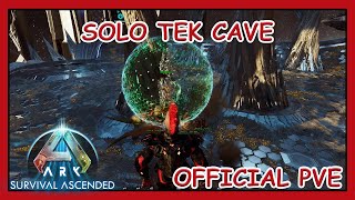 Ark Ascended  Solo Tek Cave  Official PVE  The Island [upl. by Ahsets]