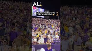 LSU fans heading for the exits down four scores to Bama Alabama LSU SEC Bama CollegeFootball [upl. by Retsehc296]