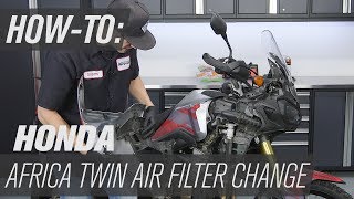 How To Change the Air Filter on a Honda Africa Twin [upl. by Ivor]