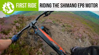 Riding the Shimano EP8 Shimanos allnew motor [upl. by Kryska528]