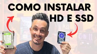 COMO INSTALAR HD E SSD SATA  Passo a Passo E COMO ATIVAR ELE NO WINDOWS [upl. by Gillespie]