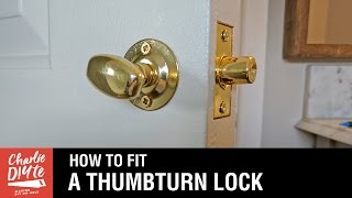 How to Fit a Bathroom Closet Door Lock [upl. by Ariahaj]