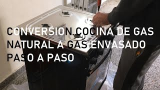 Conversión cocina de gas natural a gas envasado garrafa [upl. by Llehsyt]