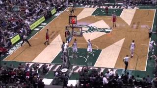 Bucks Giannis Antetokounmpo ejected flagrant foul 2 on Bulls Mike Dunleavy Jr [upl. by Alimat64]