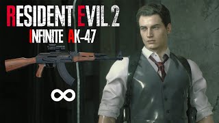 Resident Evil 2 Remake  Infinite AK47 with Leon in Hardcore Full Gameplay [upl. by Yanehs]