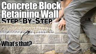 How to Build a Block Retaining Wall DIY Guide [upl. by Nylram598]