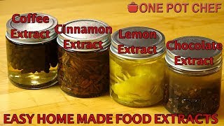 Home Made Food Extracts Coffee  Chocolate  Lemon  Cinnamon  One Pot Chef [upl. by Dambro]