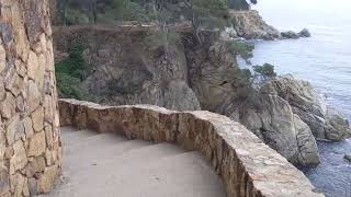 Lloret de Mar  Coastal path towards Canyelles afternoon hours [upl. by Haimes944]