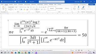 Comment insérer des équations mathématiques complexes sur Microsoft Word  Guide complet [upl. by Neruat721]