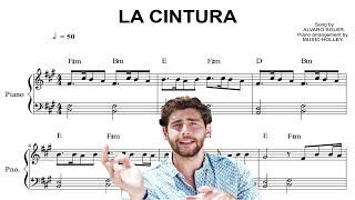 Alvaro Soler  La cintura EASY piano sheet [upl. by Jeniffer]