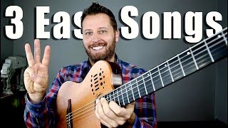 3 EASY Classical Guitar Songs  With TAB [upl. by Yggep684]