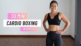 30 MIN CARDIO HIIT WORKOUT  BOXING INSPIRED  Full Body No Equipment [upl. by Kotta978]