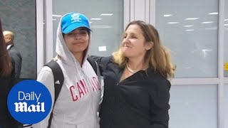 Rahaf Mohammed alQunun arrives in Canada as a new citizen [upl. by Rene]