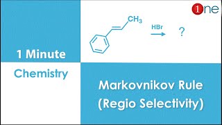 What is Markovnikov Rule  Stereoselectivity and Shortcut  One Minute Chemistry [upl. by Eberto]