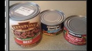 Best canned beef to have onhand during a quarantine or when store shelves are bare [upl. by Aicelf]