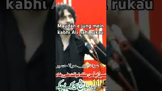 Maidan e Jung mein kabhi Ali nahi rukay by Zakir Ali Abbas askari [upl. by Arada]