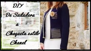 DIY De Sudadera a Chaqueta estilo Chanel [upl. by Meirrak490]