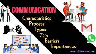 Communication Characteristics Process Types 7Cs barriers to communications amp Importance [upl. by Adnamahs654]