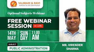 Public Administration Optional Webinar 2023  Vajiram amp Ravi [upl. by Alemat36]