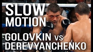 Golovkin vs Derevyanchenko SLOW MOTION Головкин  Деревянченко [upl. by Restivo]