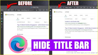 HOW TO HIDE TITLE BAR IN VERTICAL TAB MODE  Microsoft Edge Browser Tips  Windows 10 Explore [upl. by Colas]