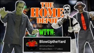 Checking Out Home Depot New For 2024 Halloween Animatronics With Blow Up The Yard [upl. by Mella6]