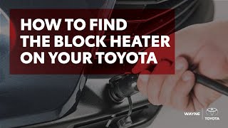 Tips For Your Toyota How to Find the Block Heater [upl. by Hun]