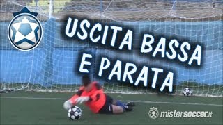 Allenamento portieri  10  Uscita bassa e parata [upl. by Ameen]