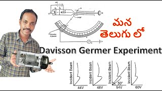 Davisson Germer experiment in Telugu  DrRaheem ahmed  Davisson Germer experiment theory [upl. by Idid]