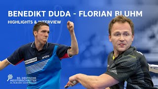 Benedikt Duda  Florian Bluhm I Halbfinale Herren Einzel DM 2022 I Highlights [upl. by Garibull]