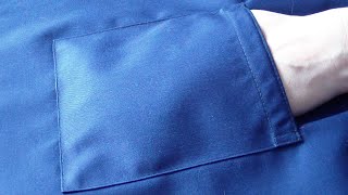 How to Sew a Patch Pocket Unlined Patch Pocket Tutorial for Clothes [upl. by Nnylyak883]