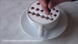 Creative Latte Art For Beginners  Tutorial 10 [upl. by Elletsyrk388]