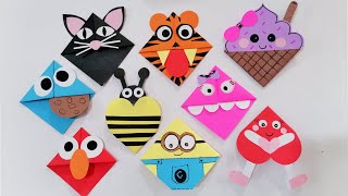 Easy DIY Bookmarks  Cute Bookmarks For Kids  Paper Craft [upl. by Hnoj]