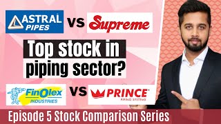 Astral Poly vs Supreme Industries vs Finolex Industries vs Prince Pipe  Top stock in piping sector [upl. by Worthington635]