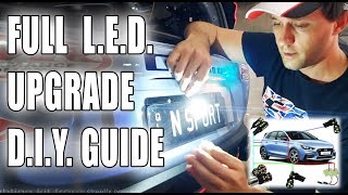 Full LED upgrade guide for Hyundai i30N Veloster N  Indicator reverse interior plate lights [upl. by Licko]