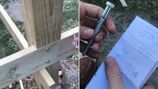 how to PROPERLY install “lag bolts” pilot holes sizes￼ [upl. by Adlai]